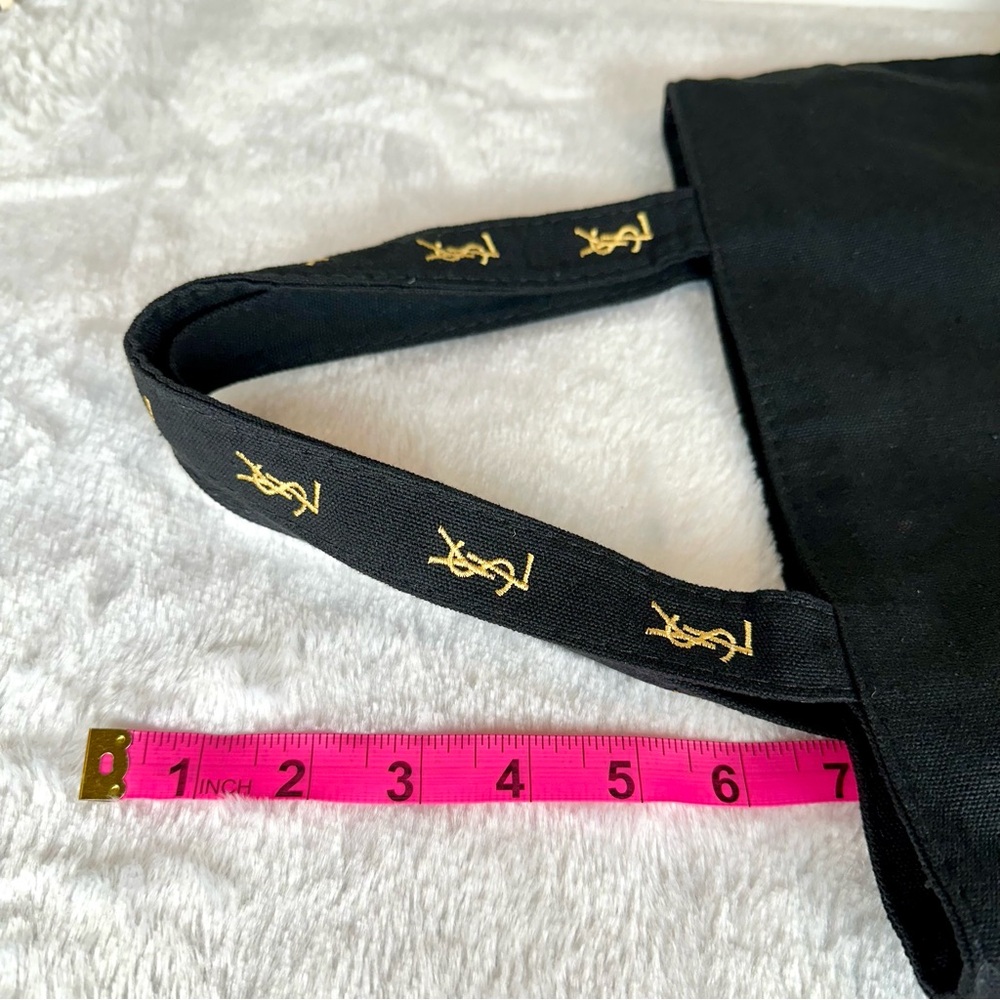 YSL YVES SAINT LAURENT black canvas beauty tote shoulder bag NEW - Picture 10 of 10